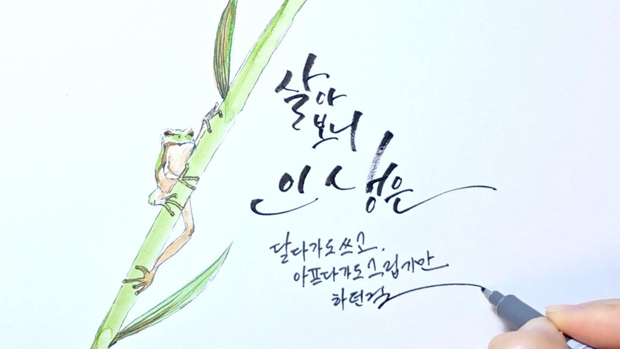 [Calligraphy] 인생에 대한 캘리그라피 쓰기 ✒