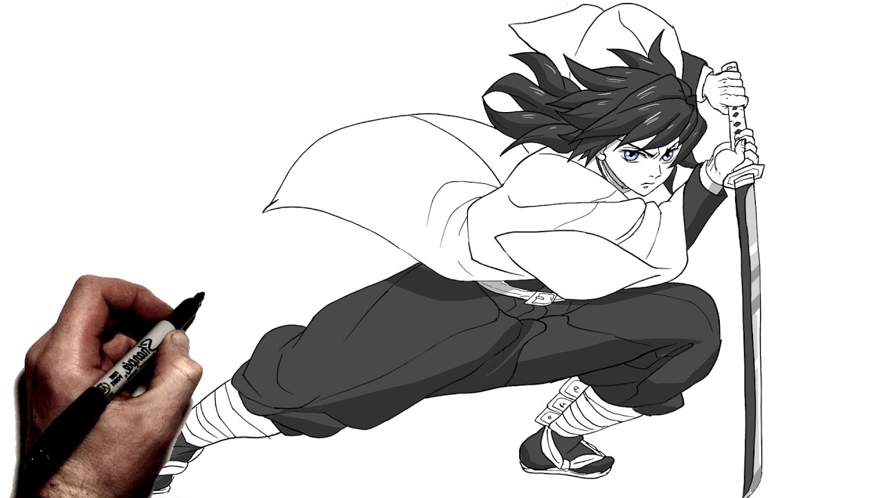 How To Draw Giyu Tomioka | Step By Step | Demon Slayer