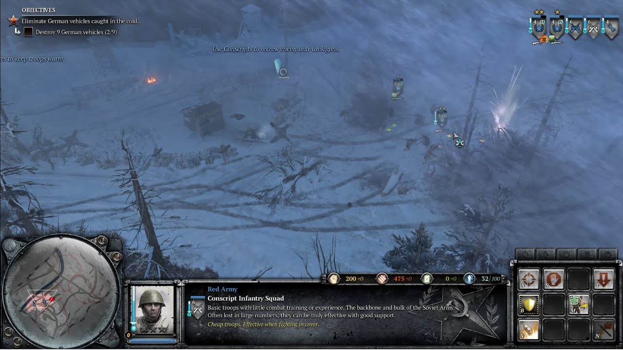 Cold Weather Challenge (General difficulty) - Company of Heroes 2 Theater of War Replay