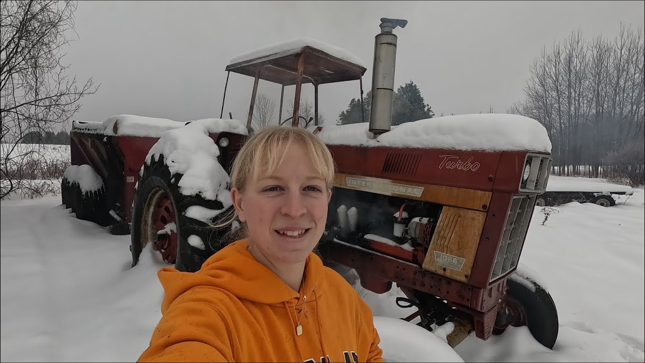 Some expert skid steer driving and cold starting an IH 1066…