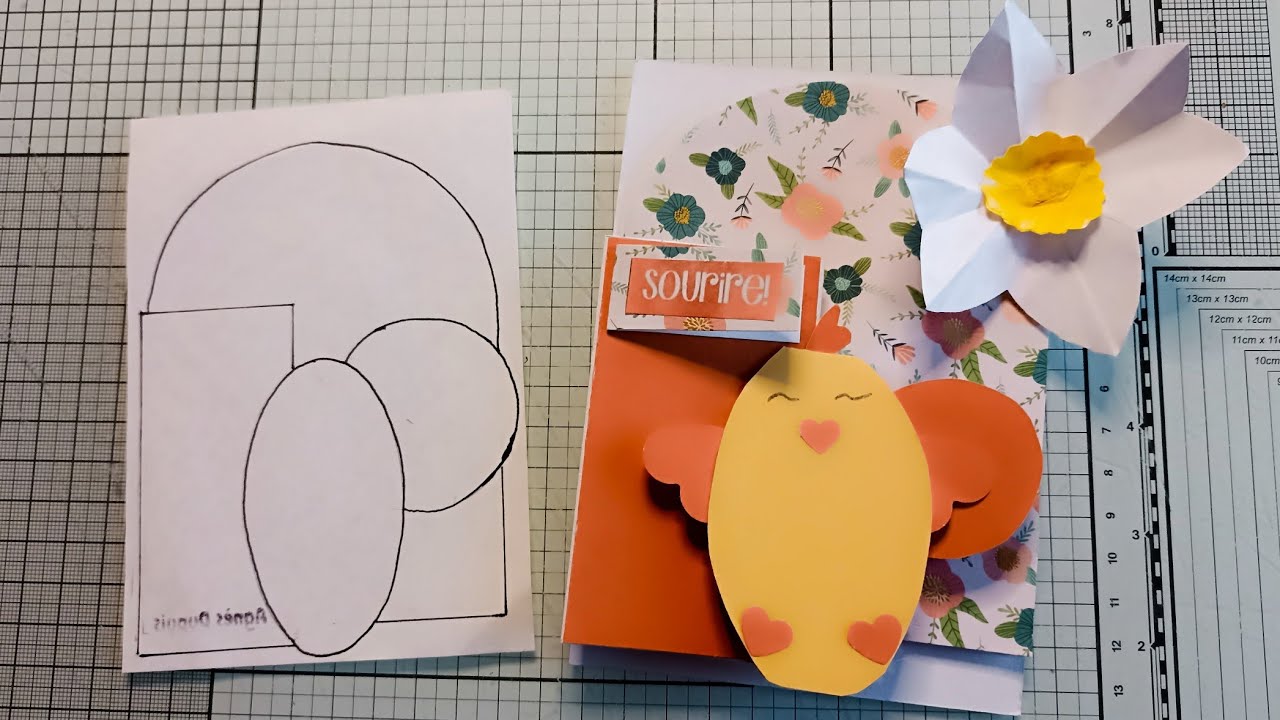 🌼CARTE Pleine de SURPRISES avec 3 feuilles A5 pour réaliser ce SKETCH 🐥 fêter le PRINTEMPS & PÂQUES 