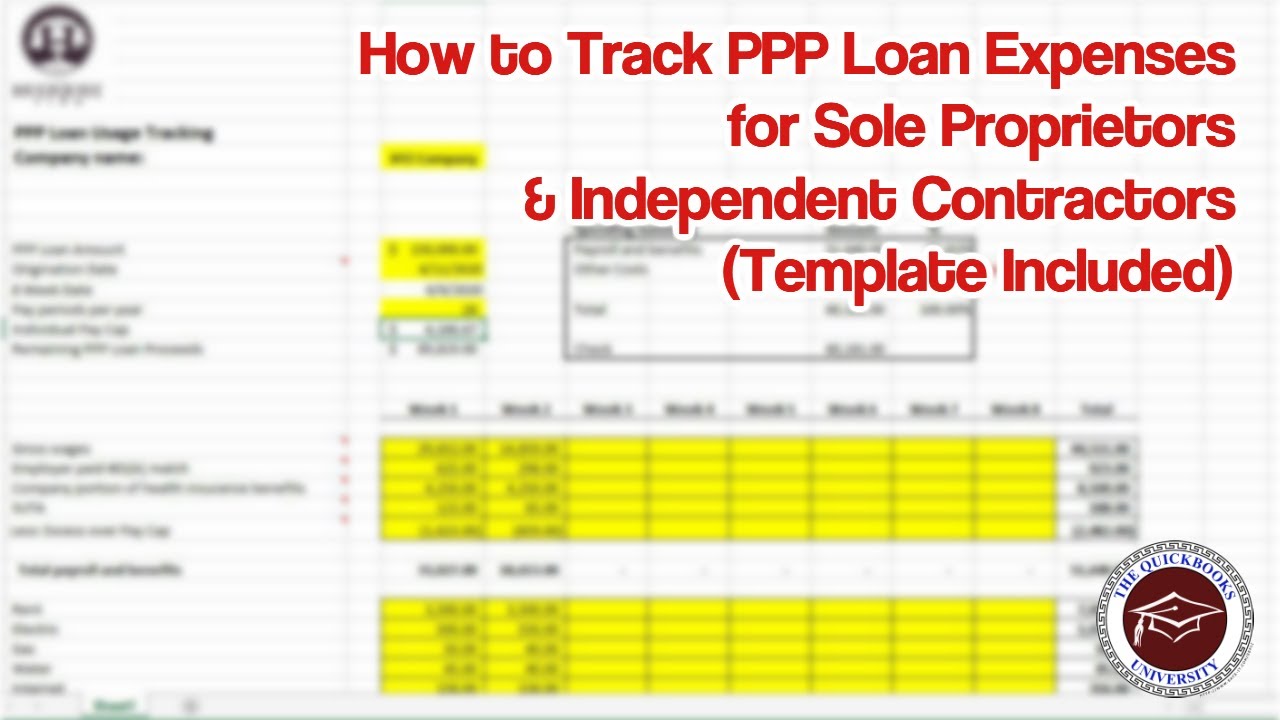 How to Track PPP Loan Expenses for Sole Proprietors & Independent Contractors (Template Included)