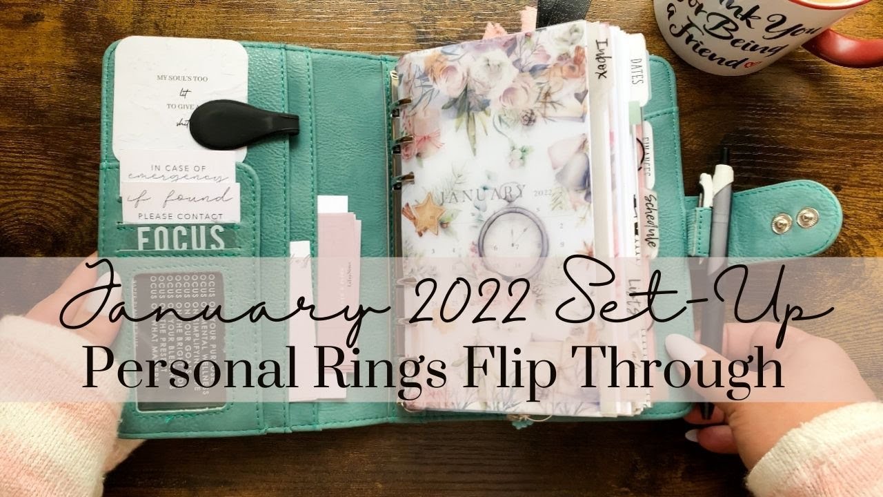 JANUARY 2022 SET-UP IN MY PERSONAL RING PLANNER | Personal Rings Flip Through