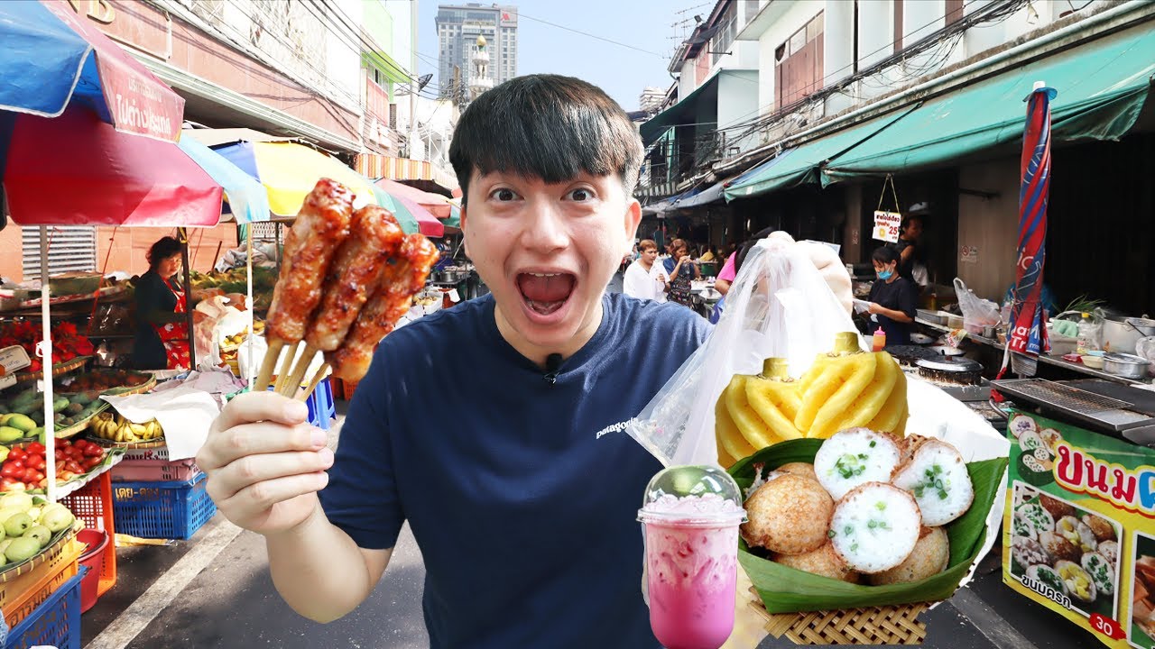 Experience Silom BEST Street Food Morning Market In Bangkok, Thailand🔥🇹🇭