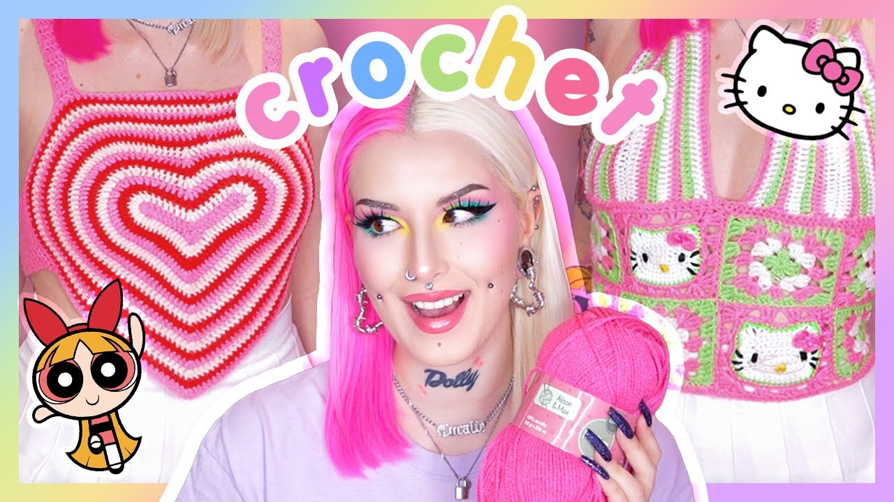 toutes mes cr&eacute;ations/v&ecirc;tements au CROCHET 🧶 HAUL / TRY ON + mat&eacute;riel & conseils d&eacute;butants