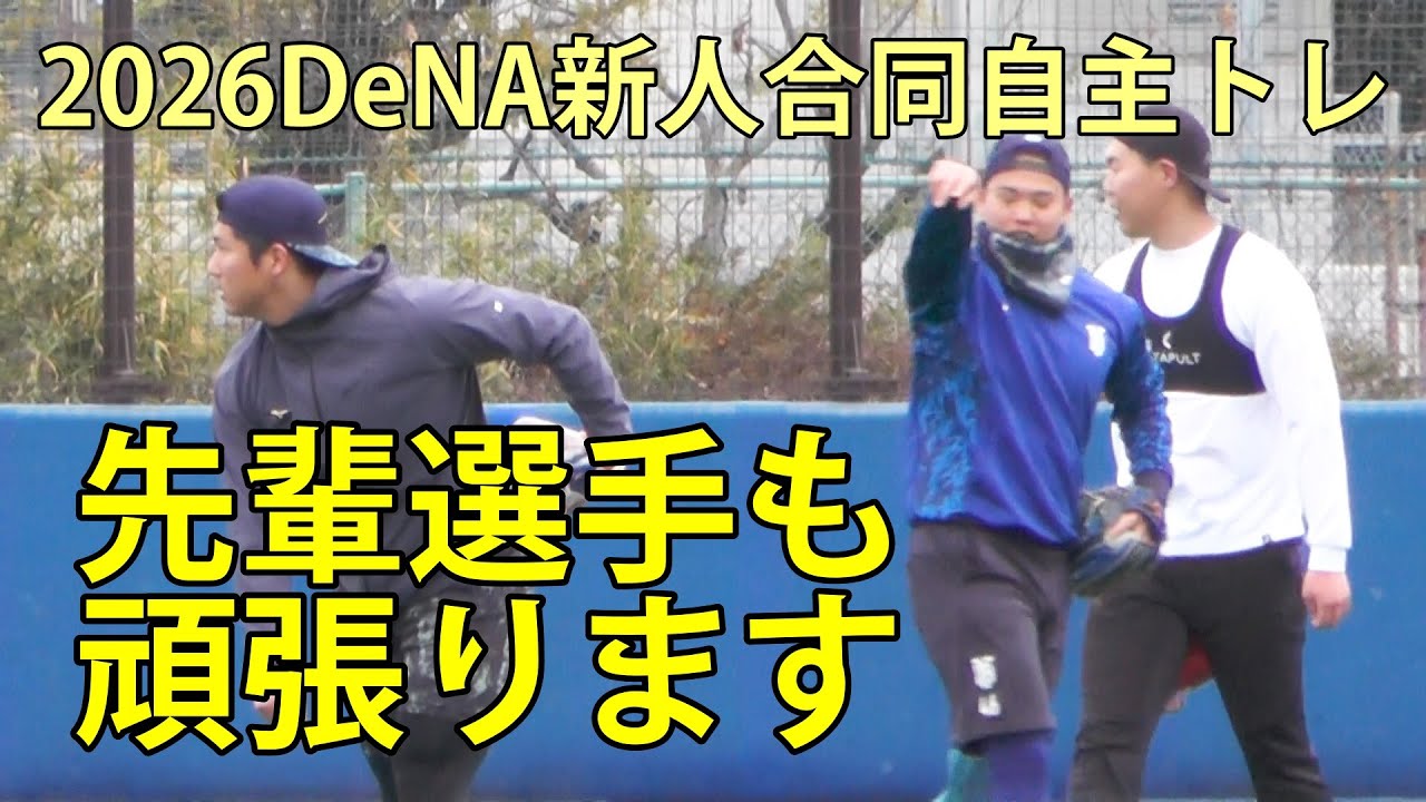 先輩選手も頑張ります　2026DeNA新人合同自主トレ　DOCK OF BAYSTARS YOKOSUKA　2026.1.21