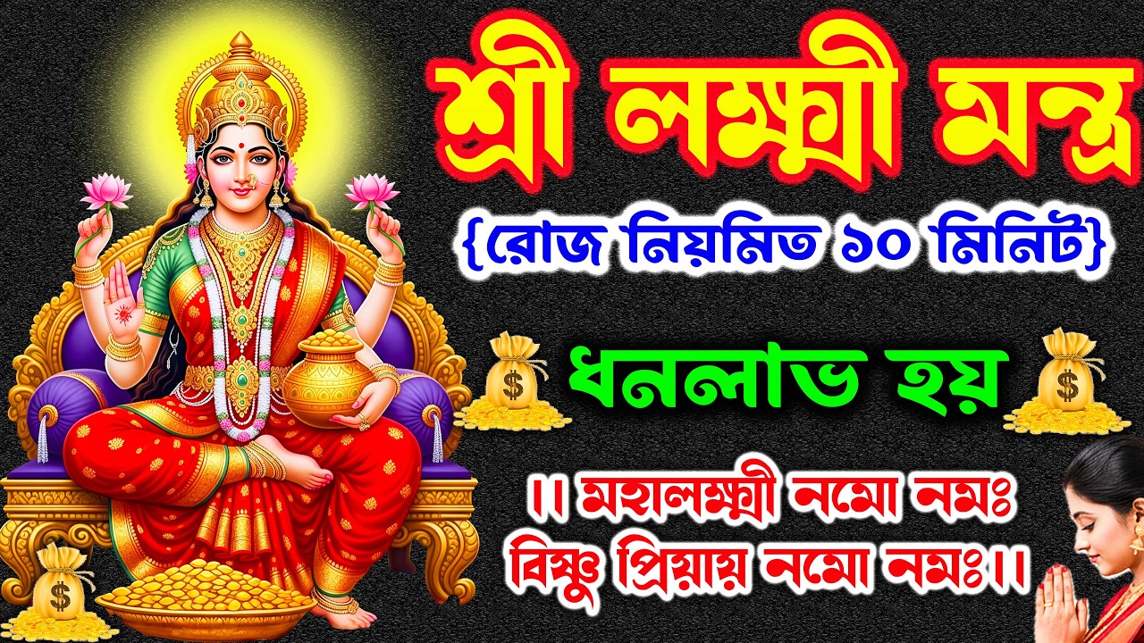 আজ শুনুন Shree Laxmi Mantra ১০ মিনিট 🪔 | ধনলাভ ঋণমুক্তি💰,সৌভাগ্যও শান্তি লাভ হয় || লক্ষ্মী মন্ত্র