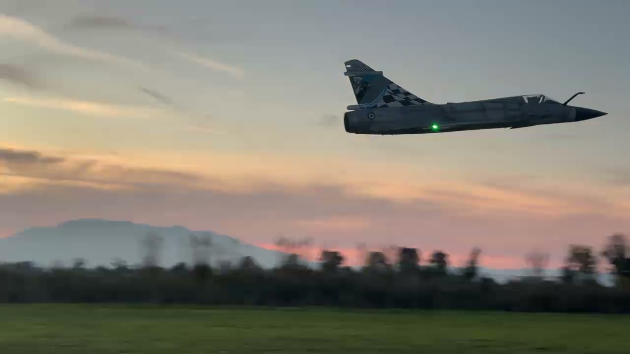 Aviation design 1/5 mirage 2000 flying together with Top Rc F16 1/6 at Greek Jets airfield!!!