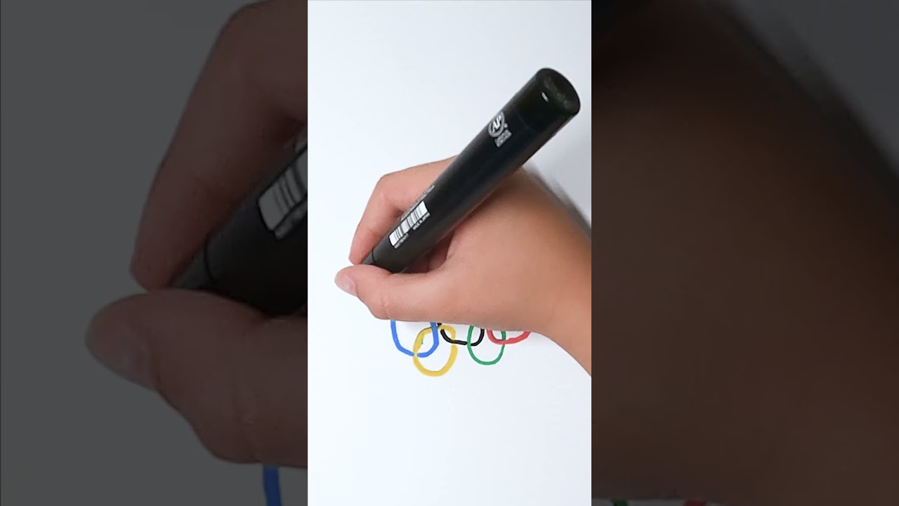 Celebrating Paris 2024: Drawing the Olympic Games Logo! 🎨🏅#paris #olympicgames #drawing #posca