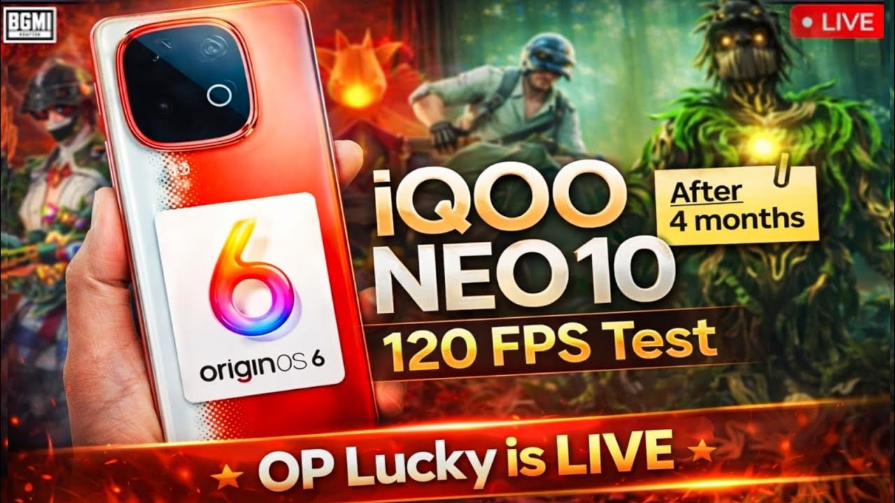 iQOO NEO 10 120 FPS PERFORMANCE TEST AFTER 4.2 UPDATE 🔥 #bgmilive #iqooneo10 #120fps #pubglive