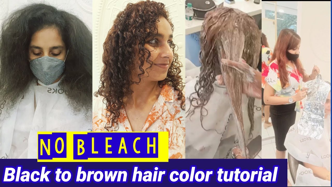 #nobleachhaircolor #haircolortutorial  black to brown hair color tutorial/ #haircutexpert Shyama's M
