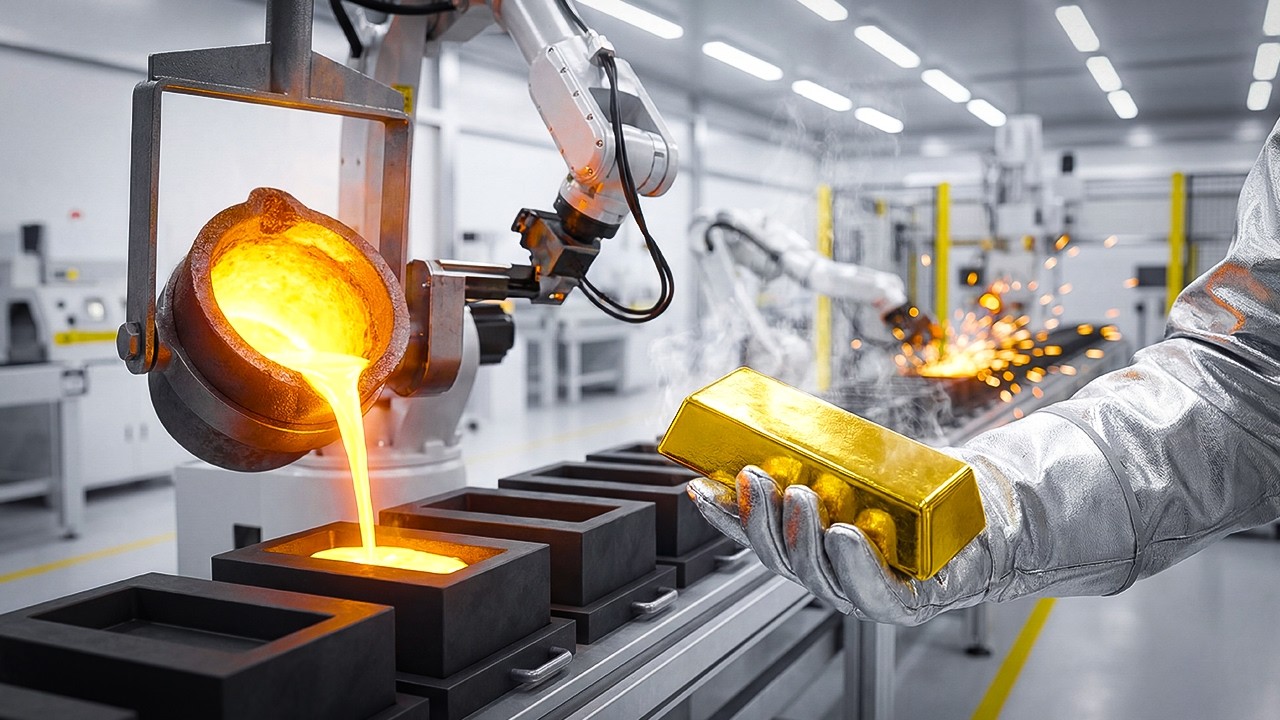 Process of making 99.99% pure gold bars to a very satisfactory level. South Korean gold exchange