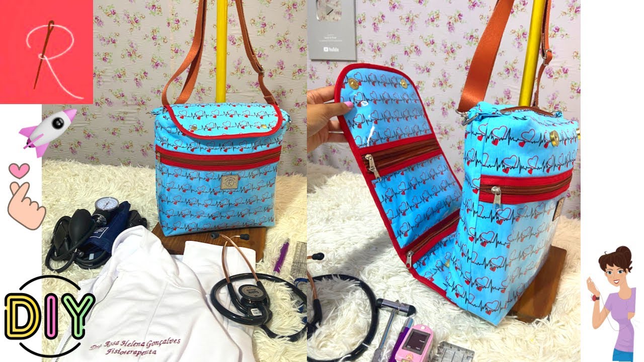 PORTA JALECO E PORTA ESTETOSCÓPIO ⭐️ 5 BOLSOS 🌟 Bolsa Porta Jaleco Luxo 🌟
