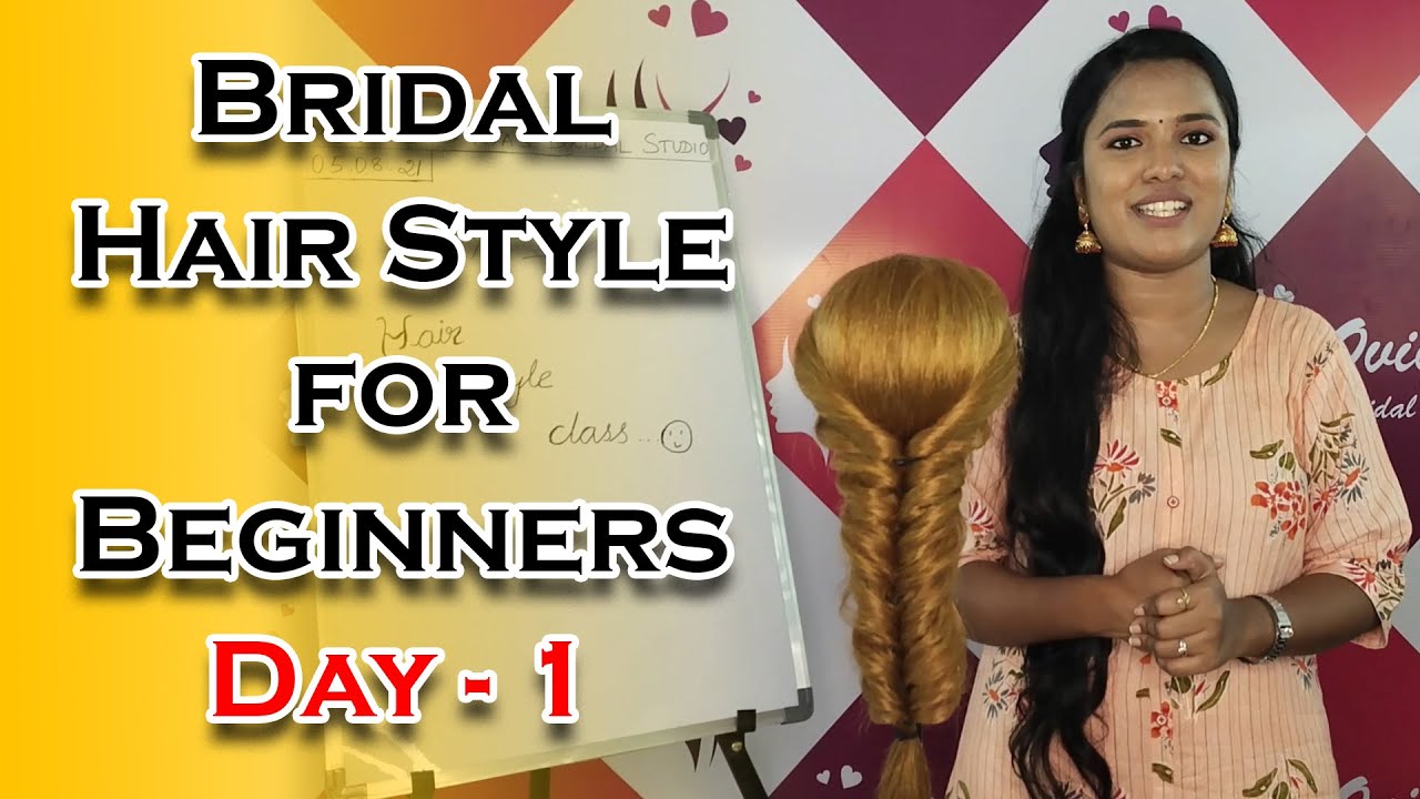 Bridal Hairstyle for Beginners in தமிழ் | Hair Style | Master Class | Oviya's Bridal Studio