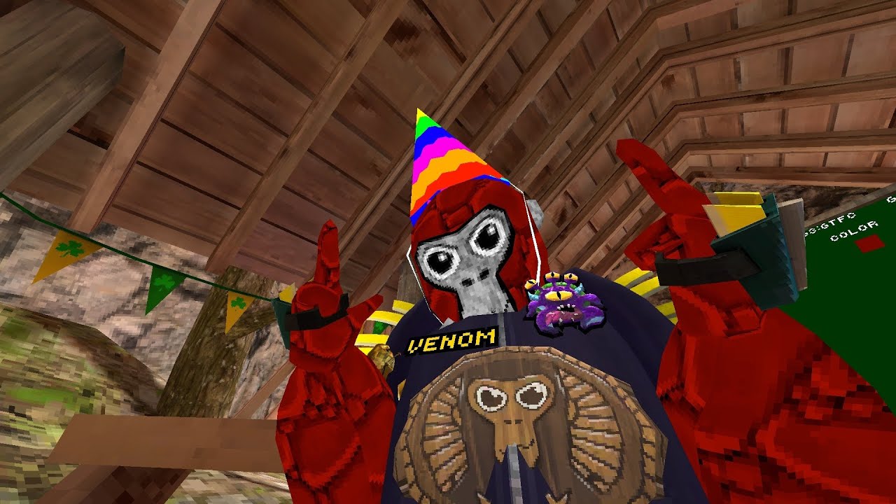 My first gorillailla tag VIM vid also hand tracking golden name Tag and 20 player lobby 