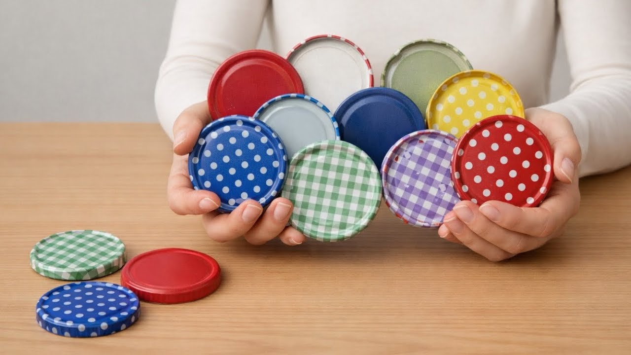 Incredible! Check out what I did with those jar lids!