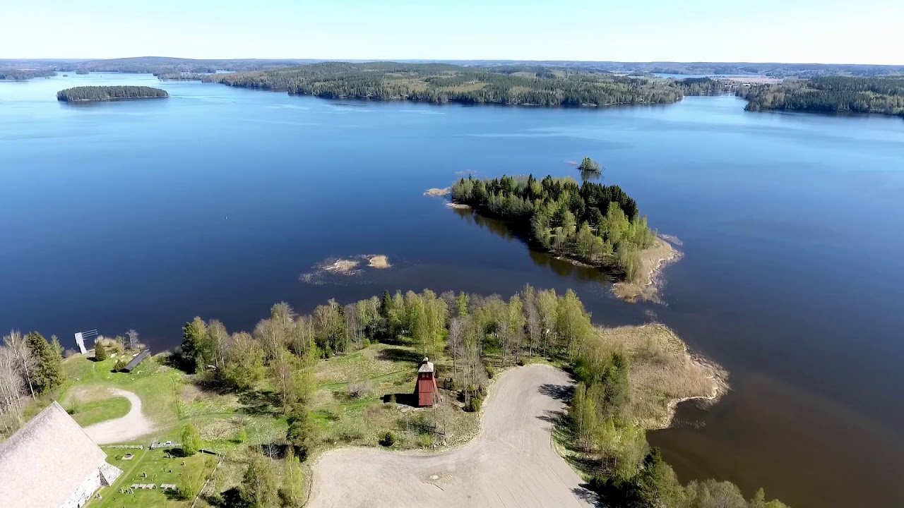 Sastamalan seurakunnan kirkkoja - Ilmakuvaa Sastamalan Pyhän Marian kirkolta