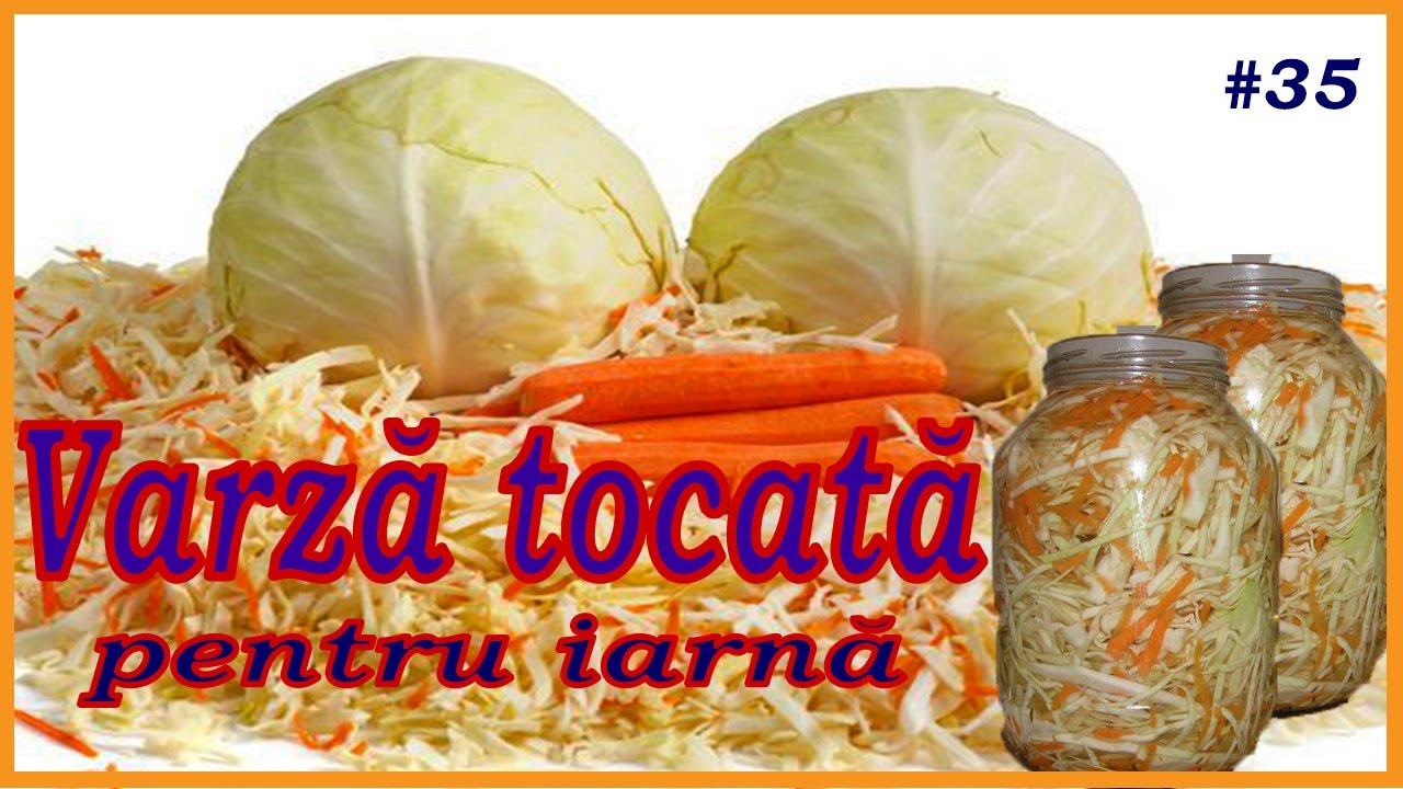 Varză tocată pentru iarnă. Varză tocată la borcan. Verze.