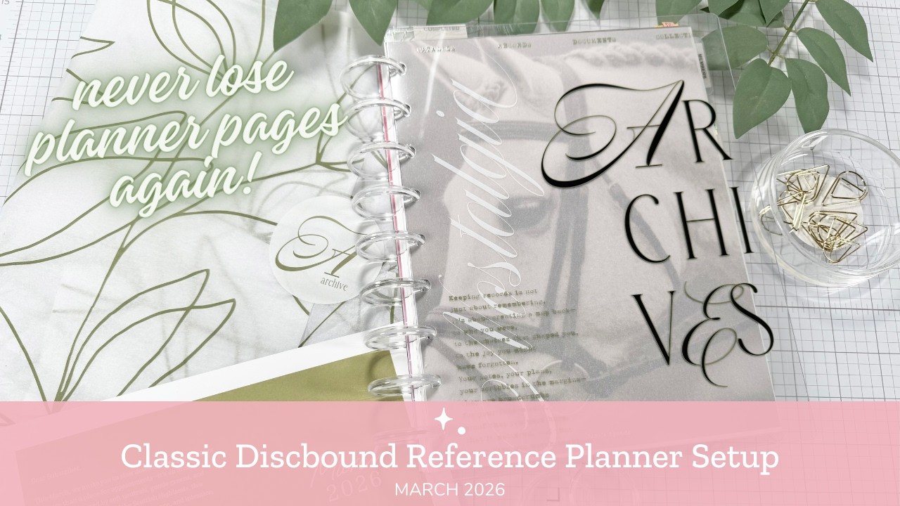 Classic Discbound Reference Planner Setup | Archives Theme | Jane's Agenda Planning | March 2026