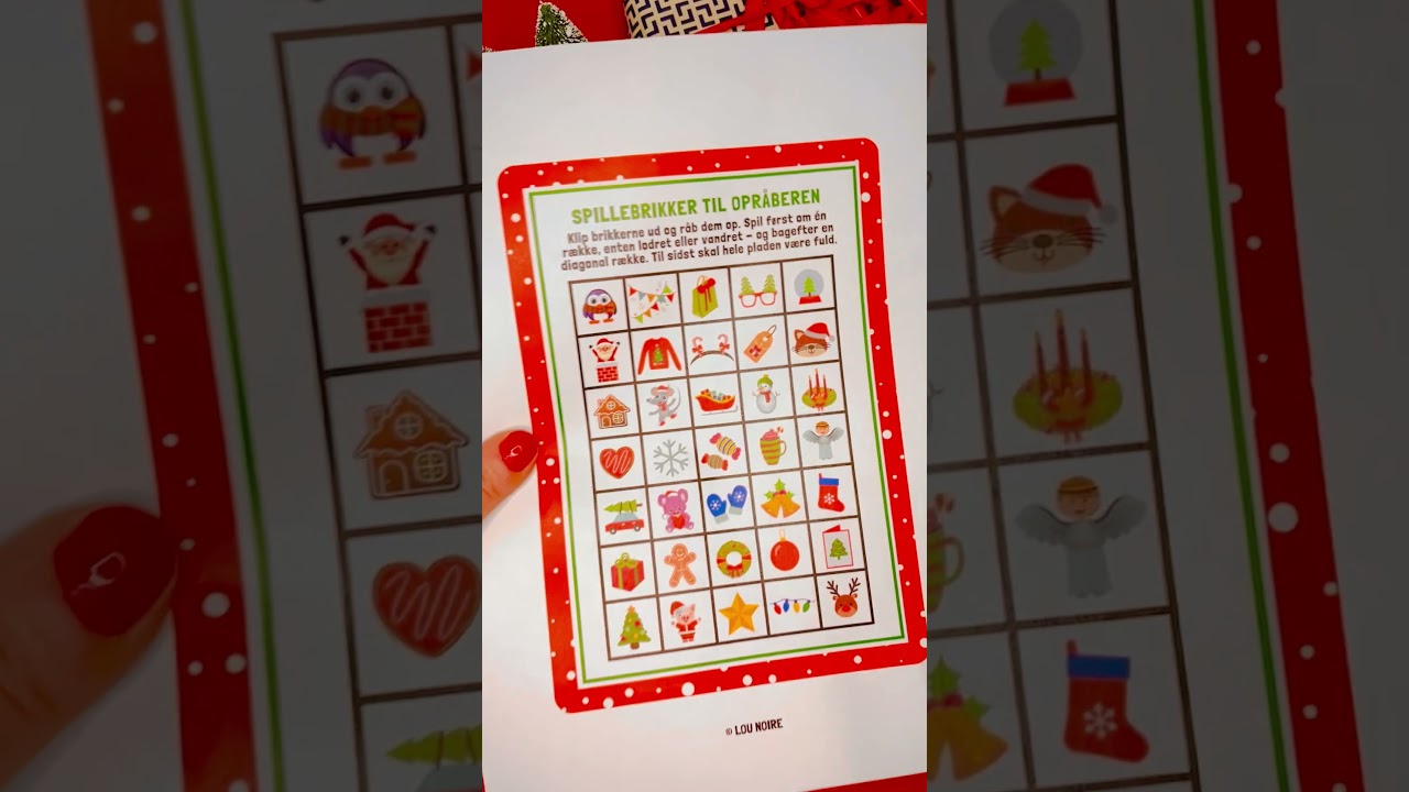 Find det sjove jule-bingo for b&oslash;rn og voksne p&aring; www.lounoire.dk. Download og print nu!
