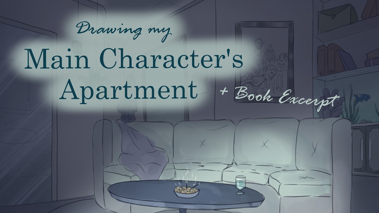 Week 1 review, drawing my main characters apartment & reading a chapter of my book - Project BC
