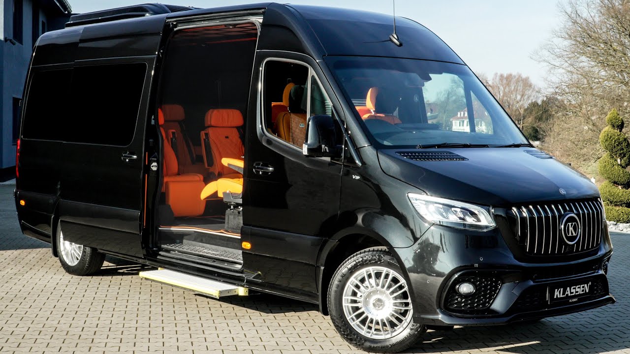 2024 Black Mercedes Sprinter VIP - Ultra Luxury Business Van in Detail
