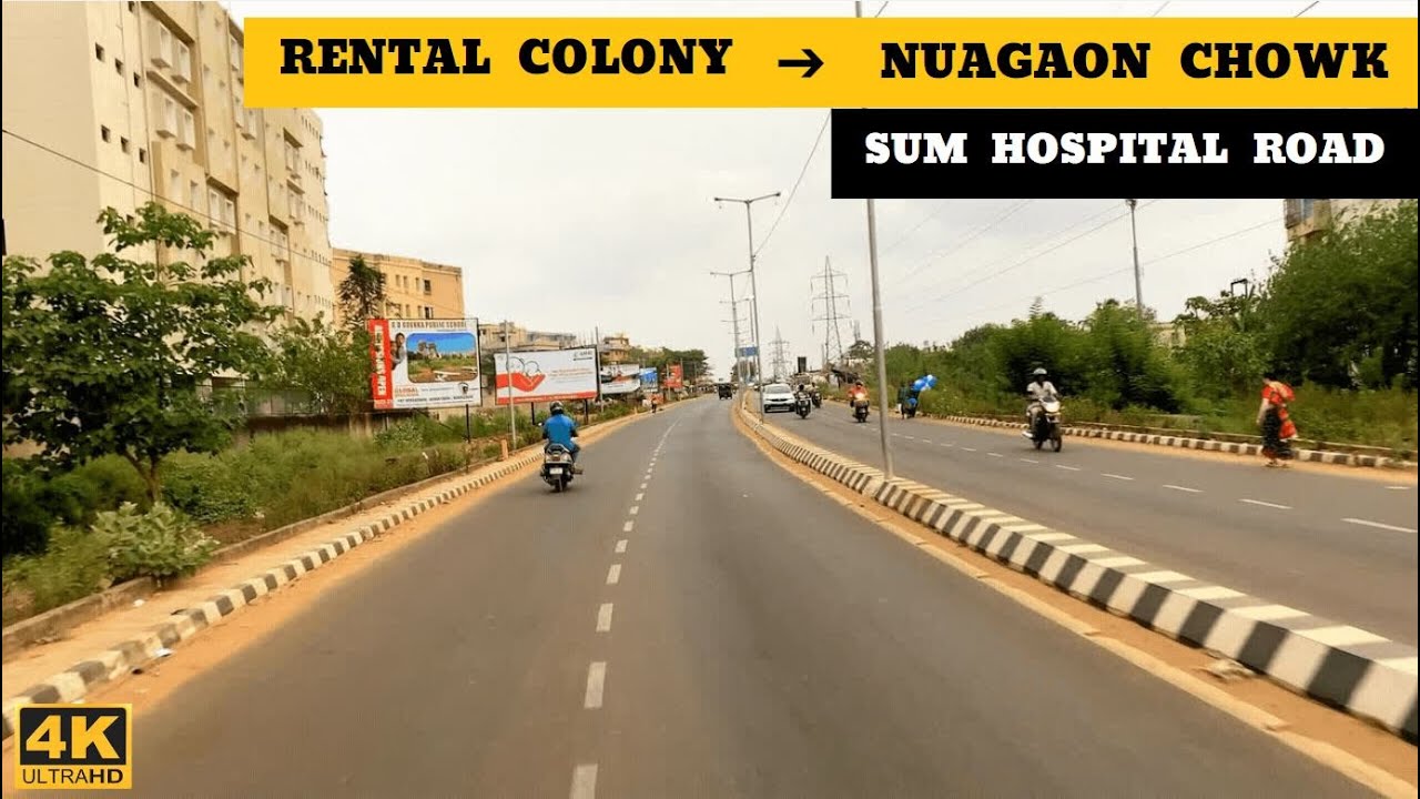 Bhubaneswar: [4K] Drive | Sum Hospital Road | Rental Colony to Nuagaon Chowk | Kalinga Studio Sq.