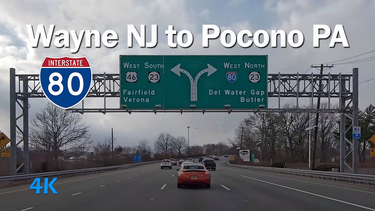 Driving I-80 west to Delaware Water Gap/Pocono PA from Wayne NJ  i80