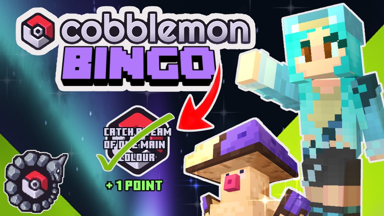 COBBLEMON BINGO!! Minecraft Cobbleverse modpack, who can get the most points!? #cobblemon #minecraft