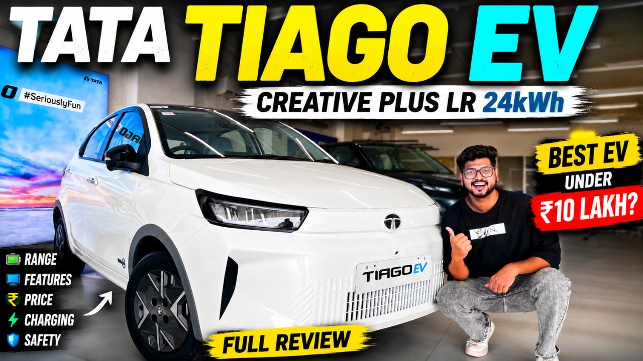 ₹10 Lakh Ki Best EV? Tata Tiago EV Creative Plus LR Walkaround | Honest Review