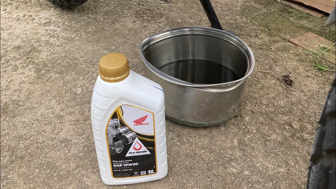 TROCA DE ÓLEO DA XRE 190 EM CASA
