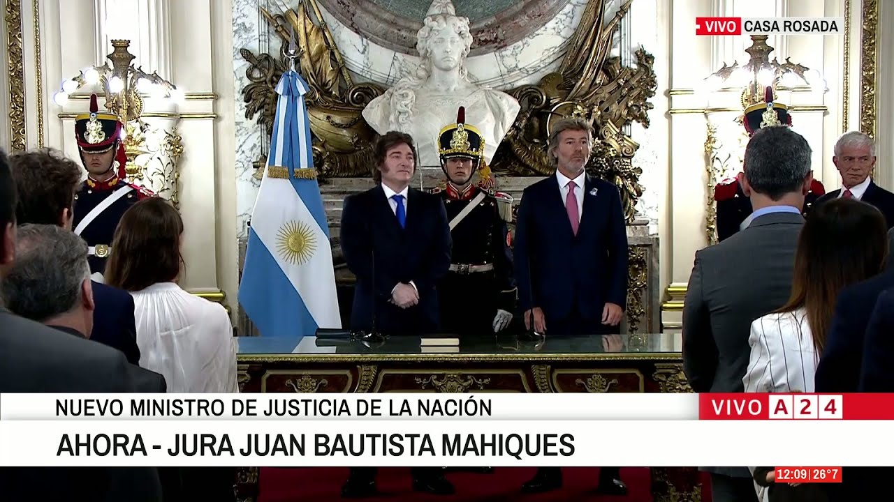 🔴 AHORA | JURA JUAN BAUTISTA MAHIQUES COMO MINISTRO DE JUSTICIA DE LA NACIÓN