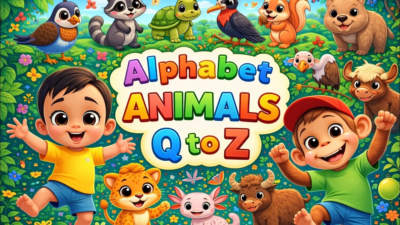 Alphabet Animals for Kids 🐾 | Q to Z | Tamil & English Learning