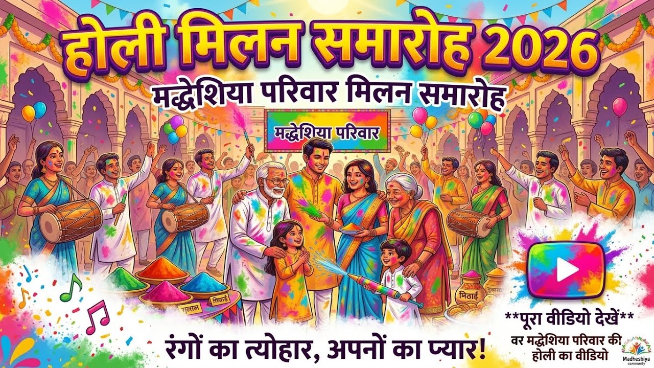 मधेशिया परिवार होली मिलन महोत्सव – रंगों की मस्ती, अपनों की सैर
