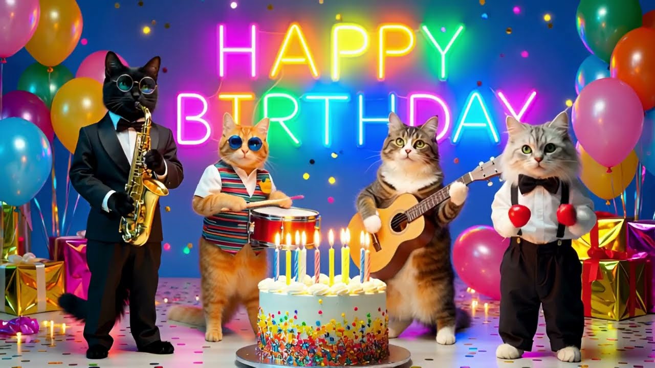 Happy Birthday | Song Happy Birthday Cat🎉🐱