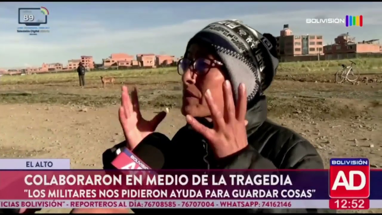 Comunarios colaboraron durante el accidente aéreo para resguardar pertenencias