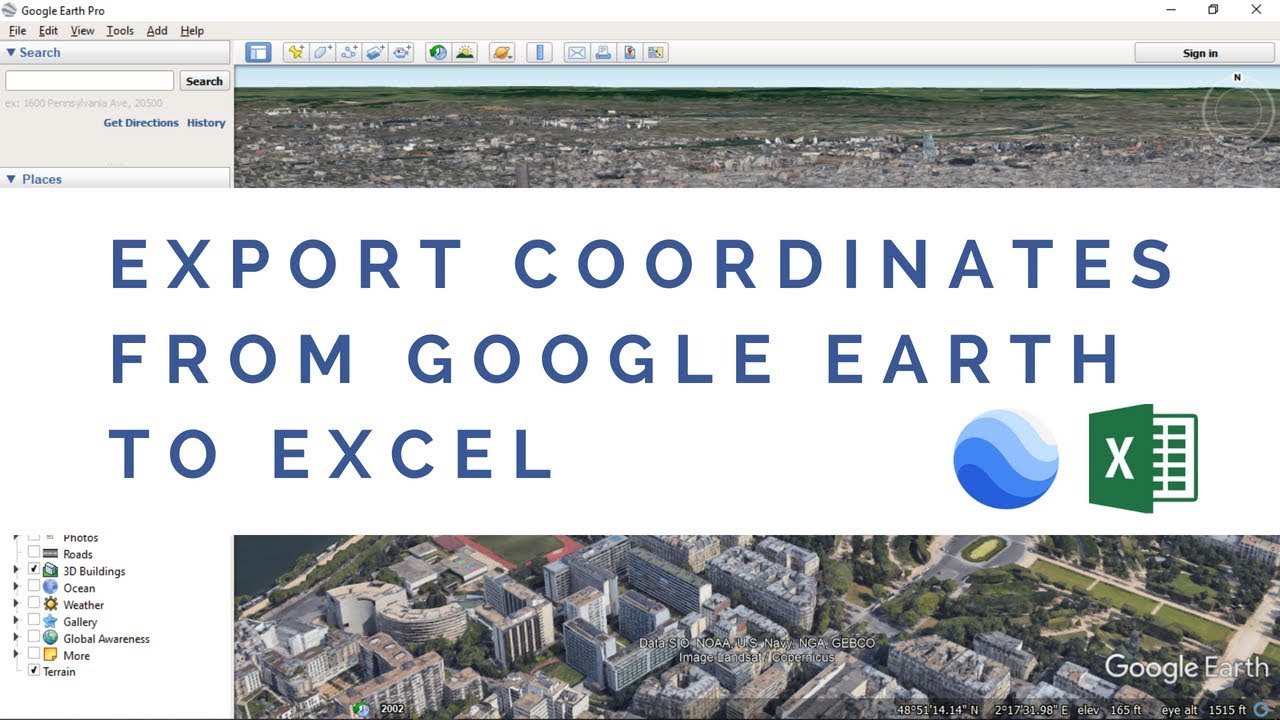 Export Coordinates from Google Earth to Excel