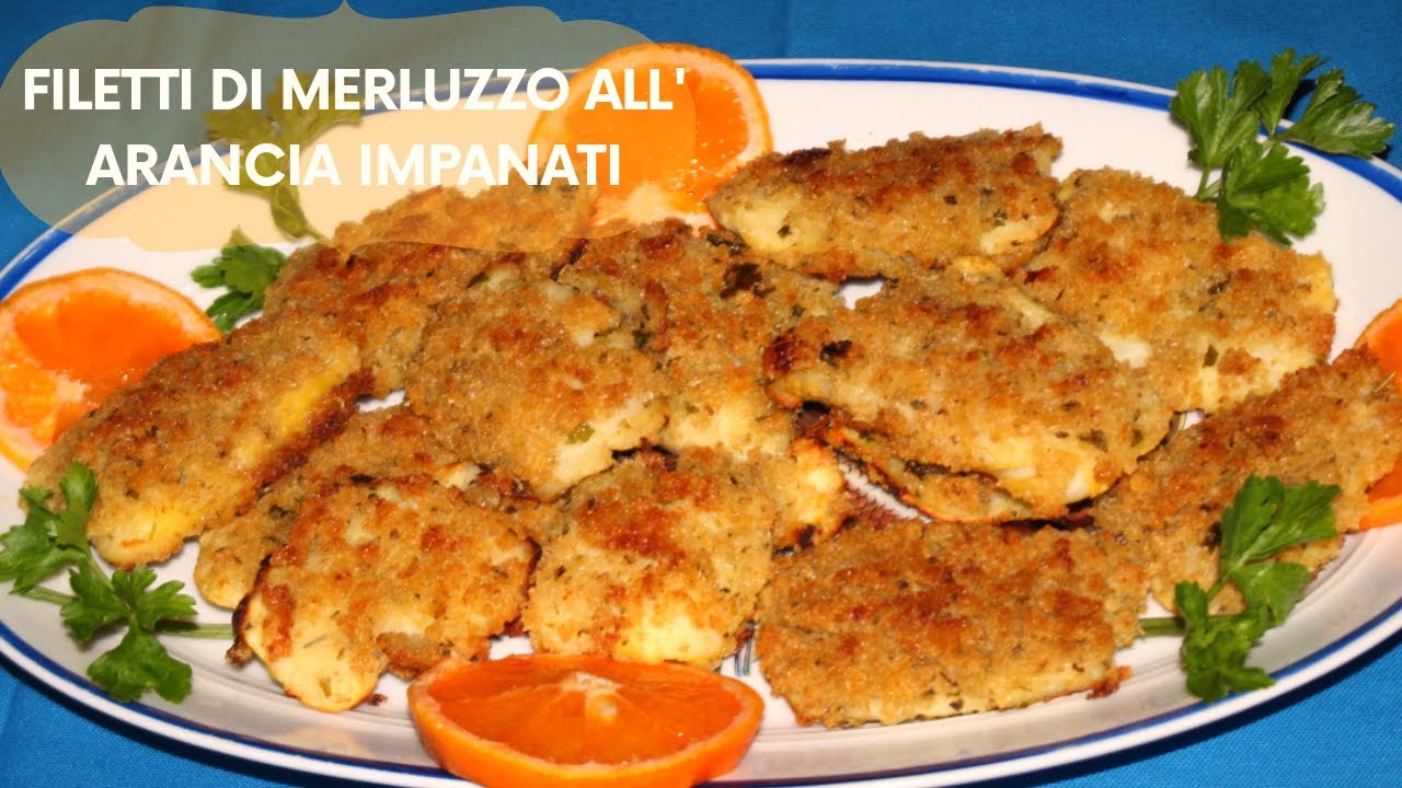 FILETTI DI MERLUZZO ALL' ARANCIA IMPANATI | AL FORNO | RICETTA FACILE E VELOCE