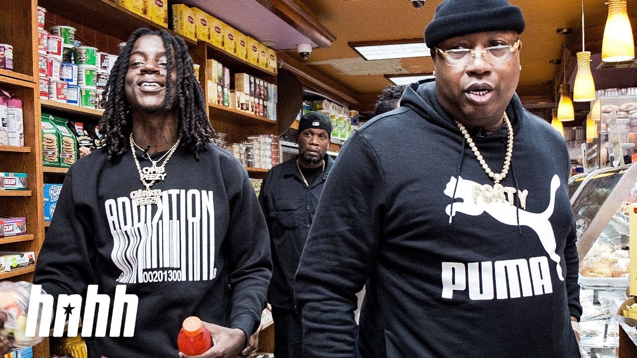 E-40 & OMB Peezy Have An Accidental Food Fight & Name Their Go-To Drunk Foods | HNHH's Snack Review