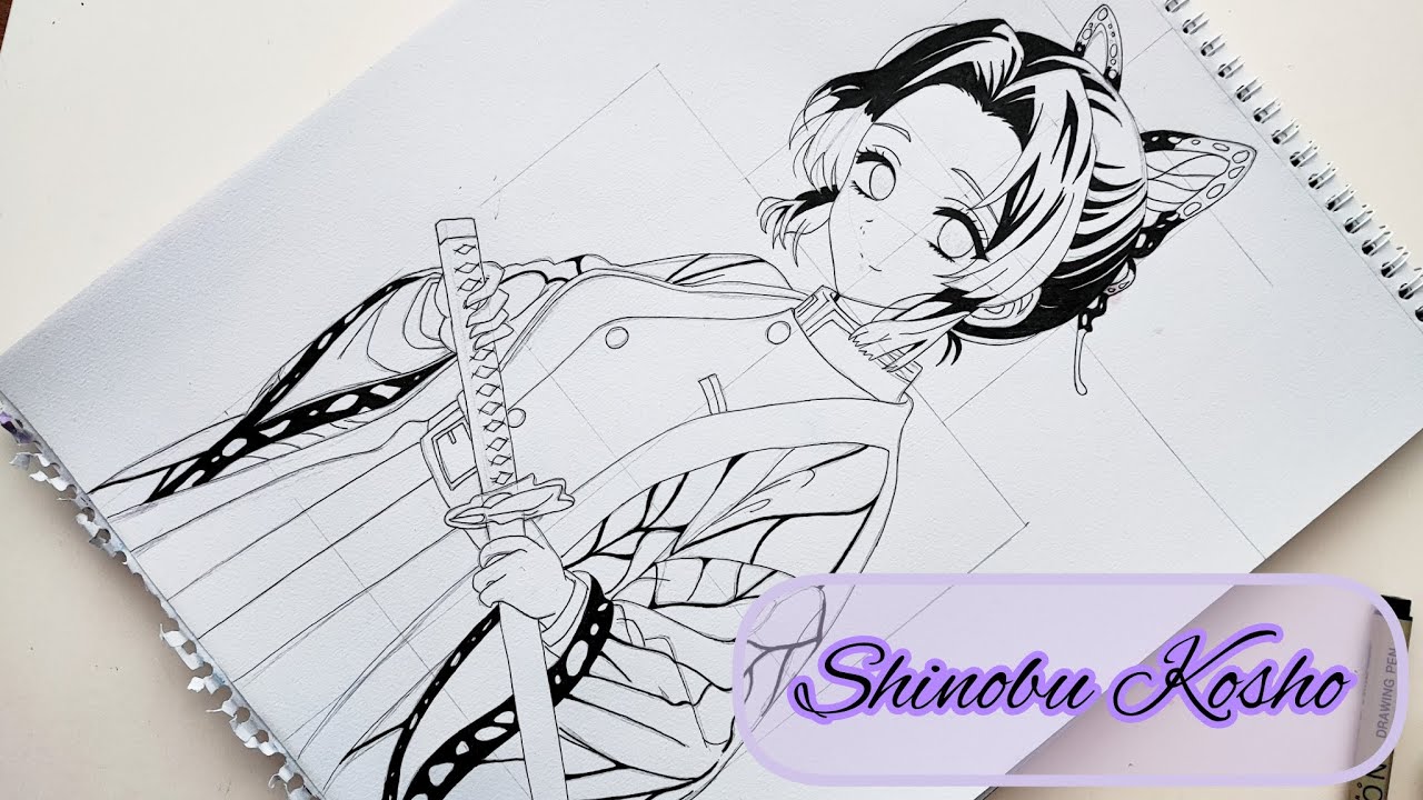 Cómo Dibujar a Shinobu Kocho 💜🫐/ How to Draw Shinobu Kocho 💜🫐