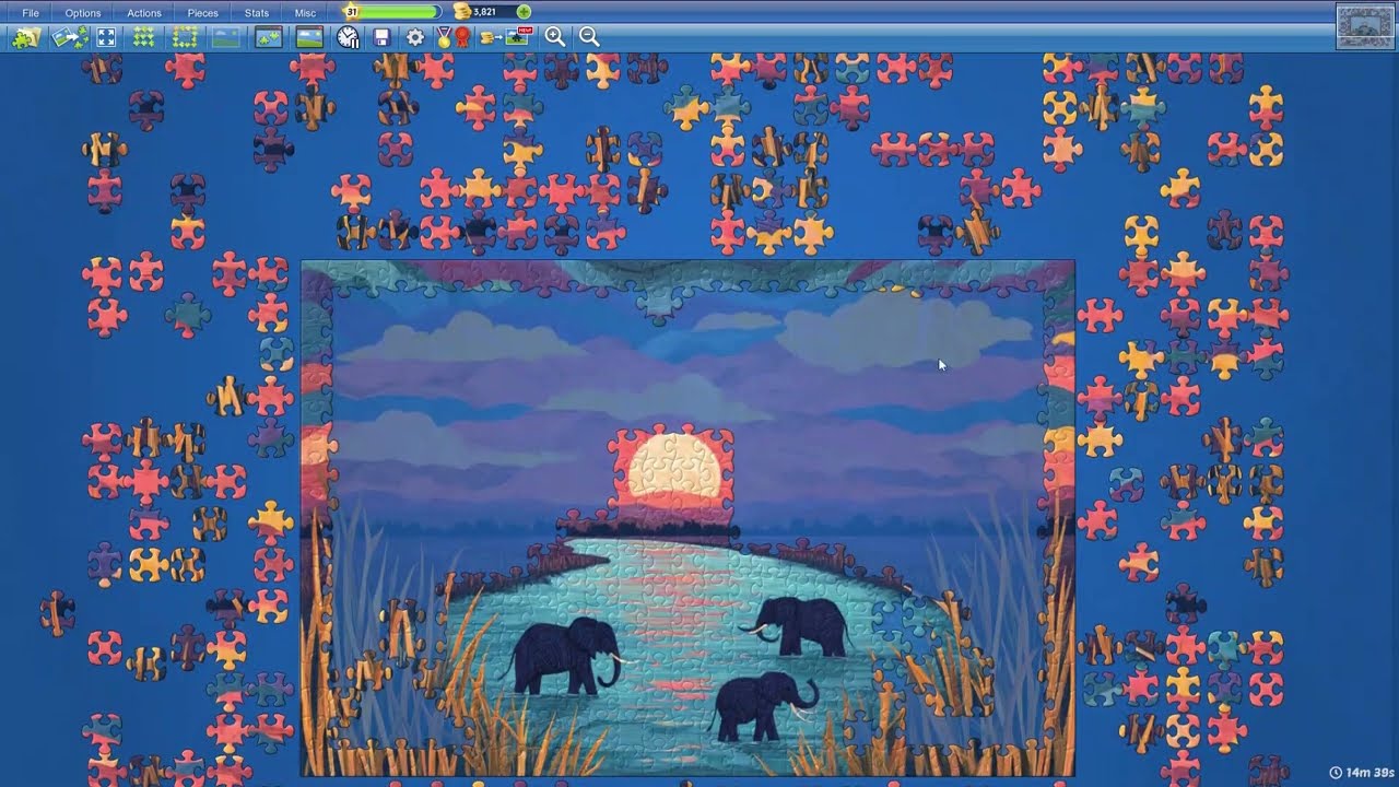 Elephant Sunset in 35min24s