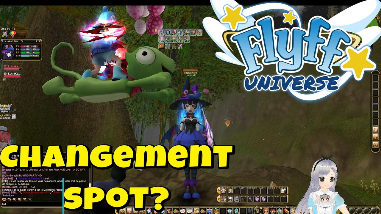 [FLYFF UNIVERSE] Let's play [Sorcière]Changement de spot??j'ai regardé les shop? #59