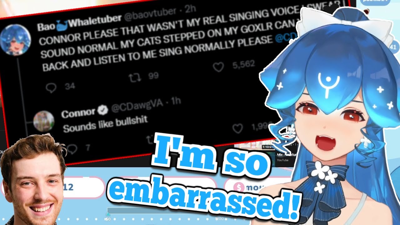 Bao did not know her cat stepped on her GOXLR while singing ft. CDawgVA