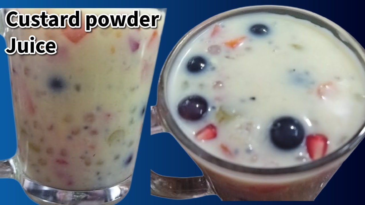 Homemade custard powder with fruit juice/milk with fruit juice @kamiyotha 