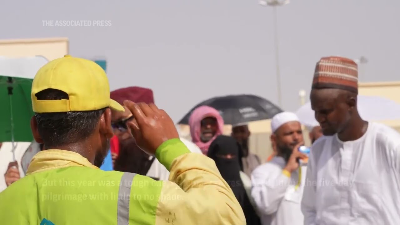 Little relief from heat for those working at the Hajj