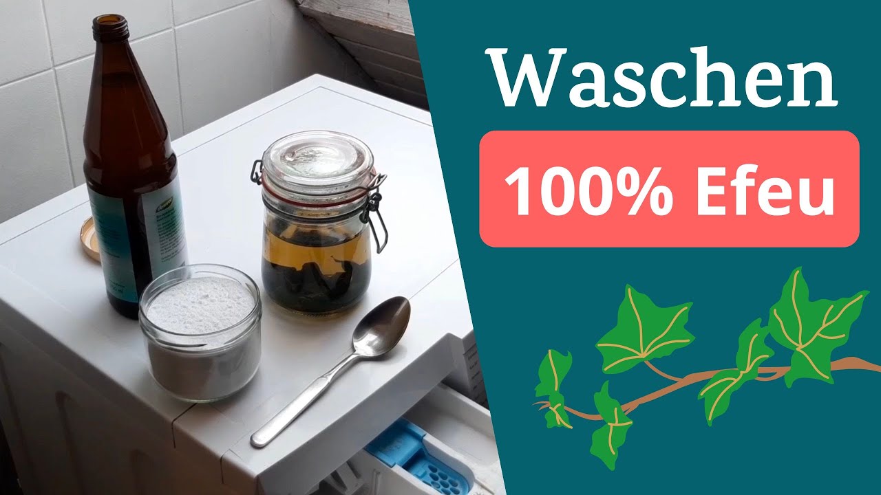 Fl&uuml;ssigwaschmittel selber machen - Waschen mit Efeu!