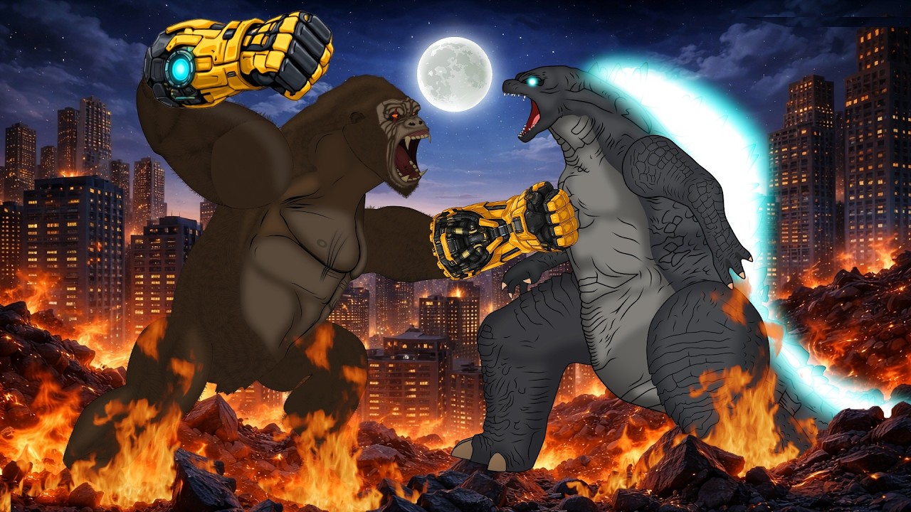 Godzilla vs Kong: City Battle Destruction #3 | Cinematic Kaiju Animation (Benjamin Busby Inspired)