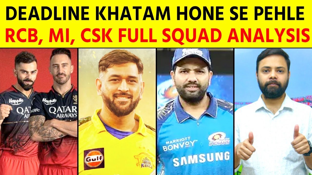 IPL Trade 2024 | RCB, MI, CSK Full Squad Analysis | IPL Auction 2024