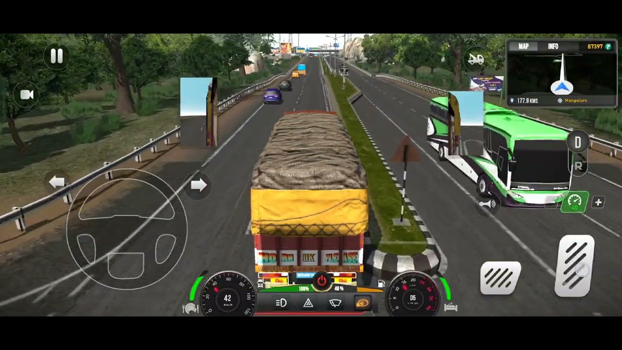 Indian Truck Simulator#Mangaluru to Kalaburagi #Truck Driver Gameplay 