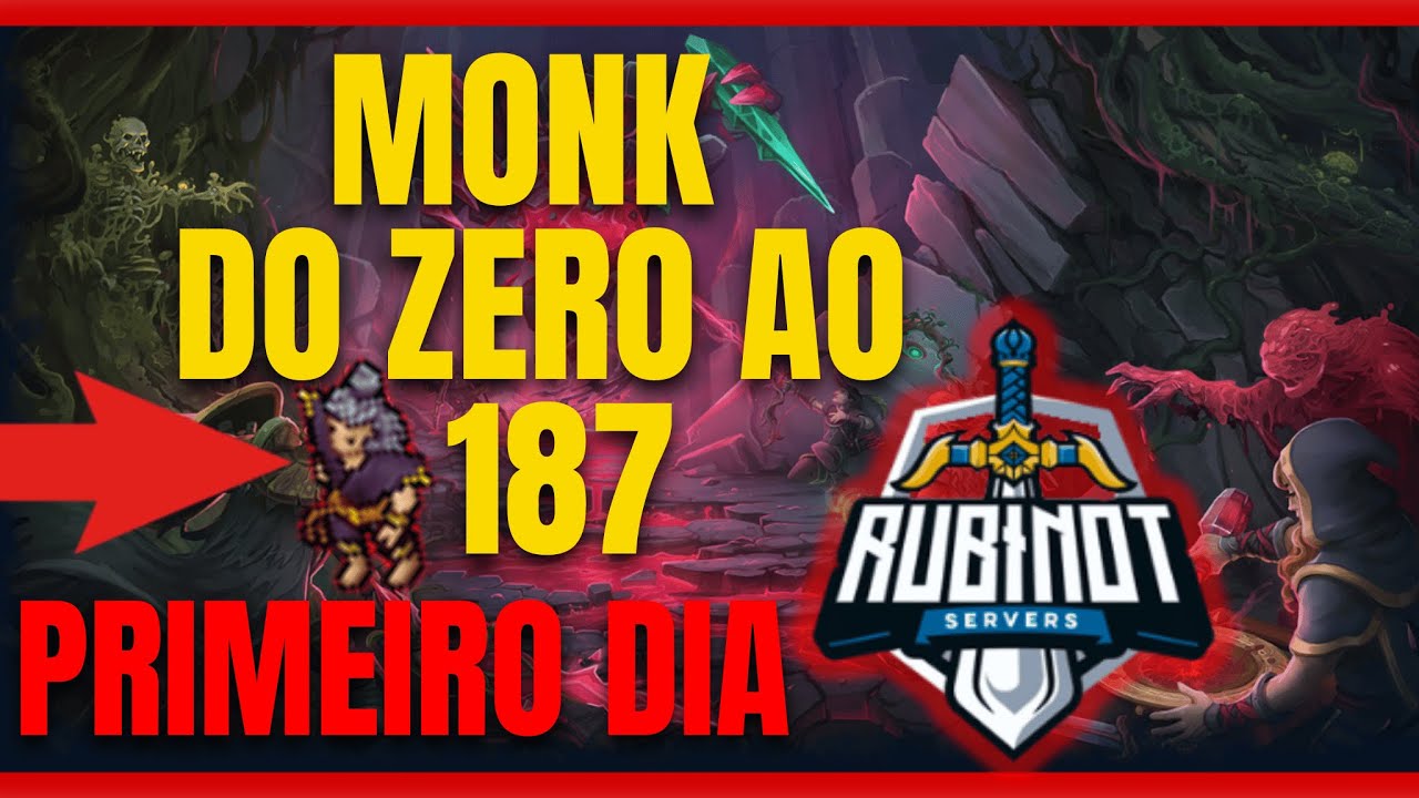 PRIMEIRO DIA DE MONK NO RUBINOT! #tibia #rubinot #Foxxlee